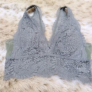 Aerie Lace Bralette in Soft sage green